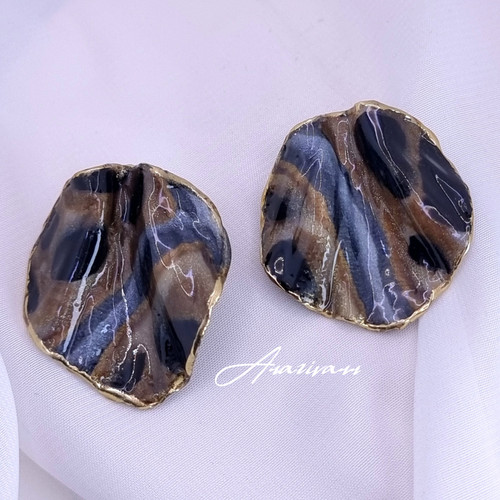 گوشواره دفرمه طرح پلنگی بزرگ