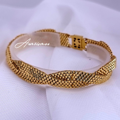 دستبند میوکی پیچ طلایی